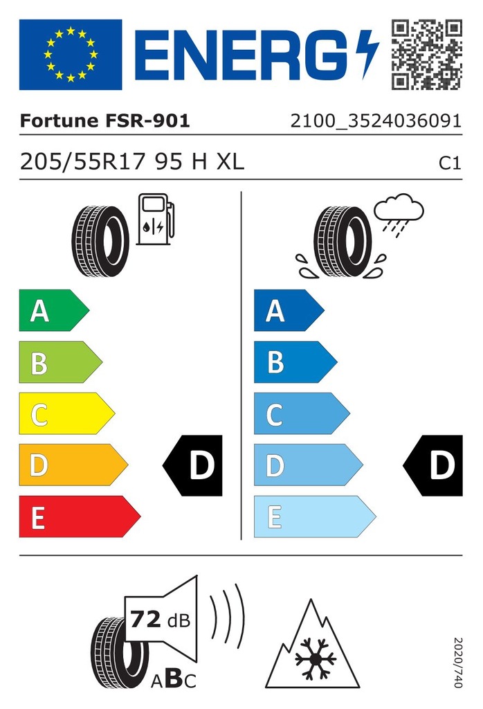 Opona zimowa Fortune Snowfun FSR-901 205/55R17 95 H przyczepność na śniegu