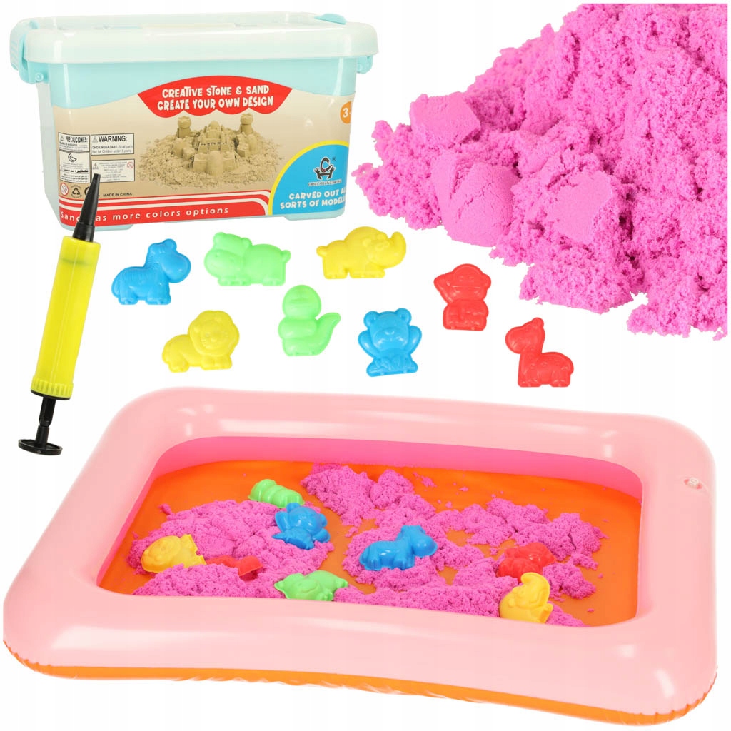 Piasek kinetyczny Ikonka KX9510_2 różowy 1 kg