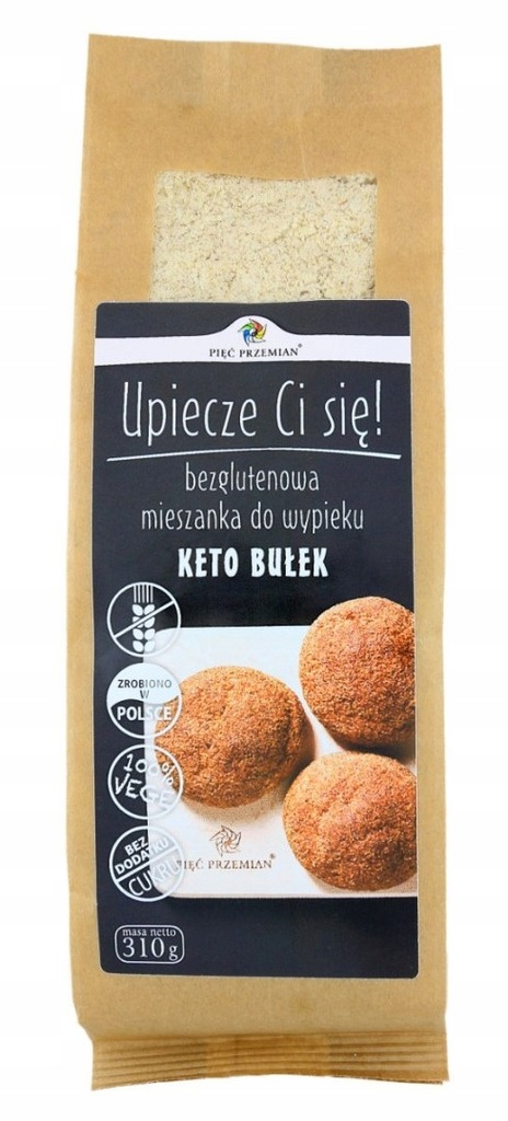 MIESZANKA DO WYPIEKU BUŁEK BEZ DODATKU CUKRÓW BEZGLUTENOWA (KETO) 310 g - P