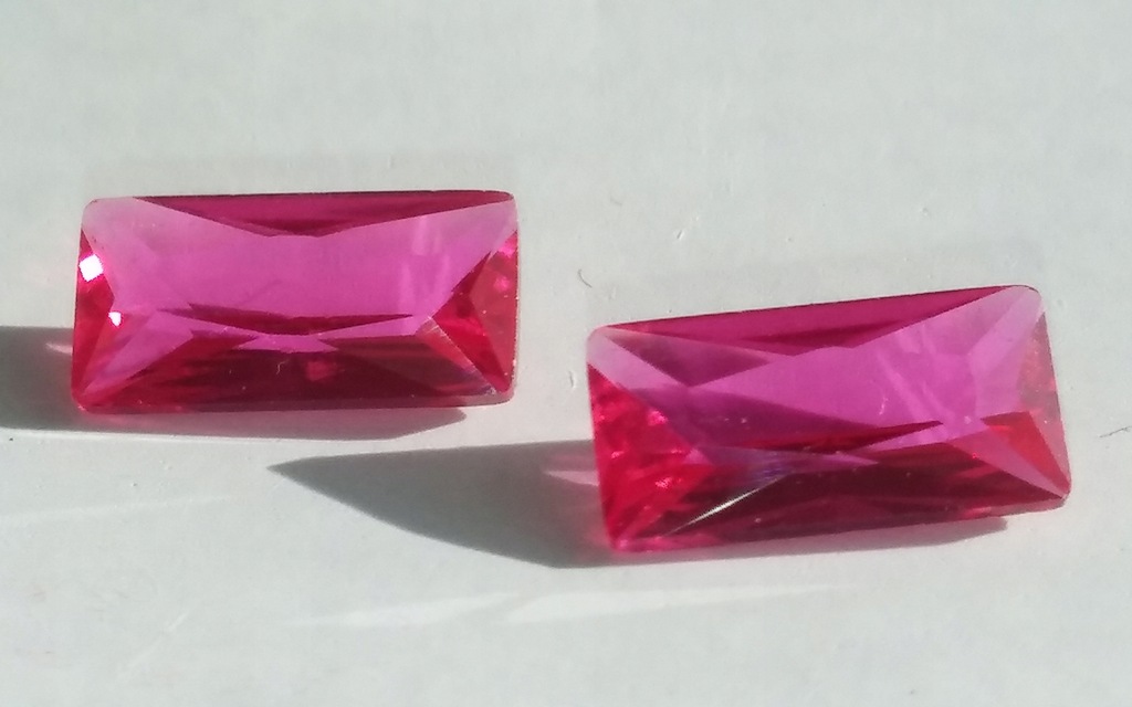 Rubiny 2 sztuki bagietki 1,85 Ct