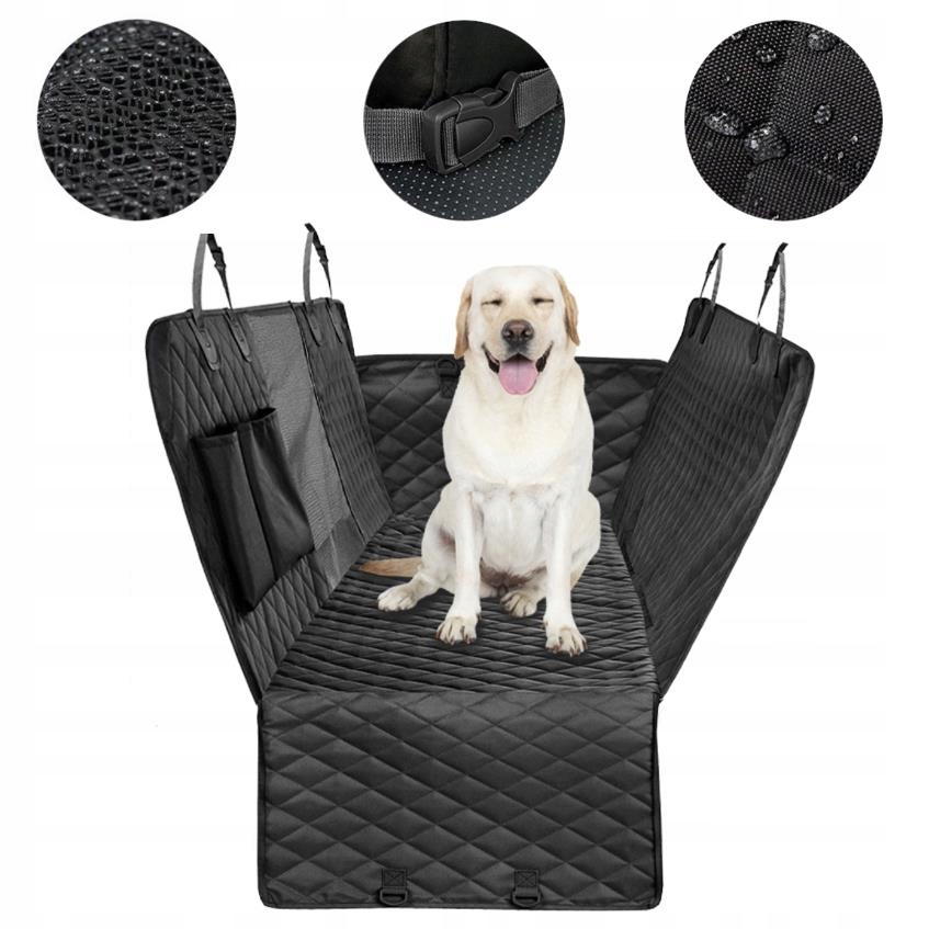 Kojec Samochodowy dla Zwierząt Mata Ochronna 135cm Tylne Siedzenie Samochod