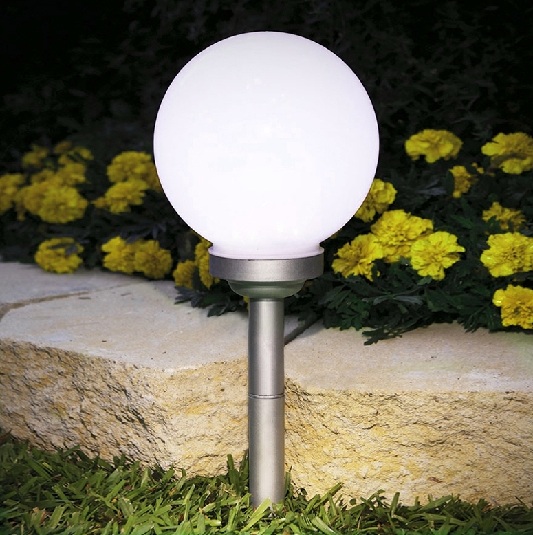 Ogrodowa lampa solarna MLECZNA KULA lampka 20cm - 8027493803