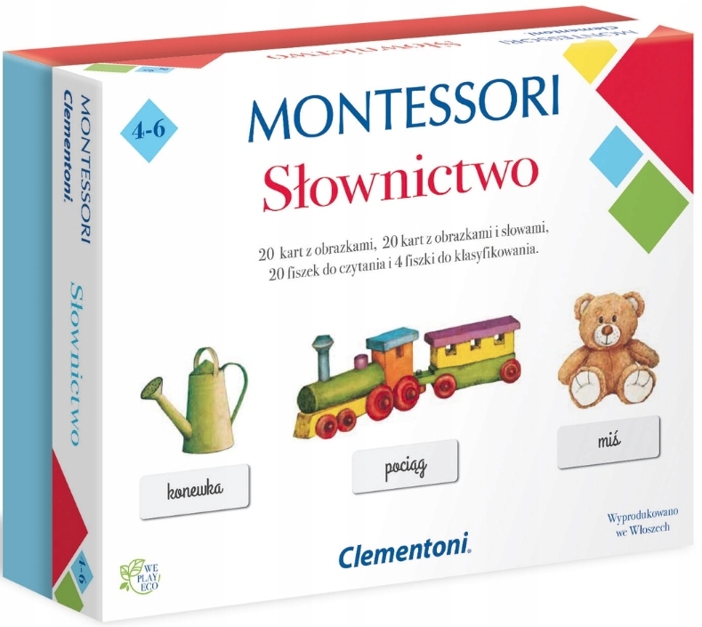CLEMENTONI Montessori Karty SŁOWNICTWO 50077