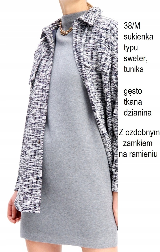 MOHITO 38/M sukienka typu sweter, tunika