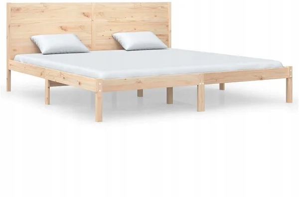 Rama łóżka z litego drewna 180 × 200 cm Super King, 3104168