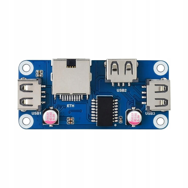 Ethernet USB HUB HAT (B) do Rasberry Pi 1xRJ45 3x USB 2.0 Waveshare 20416