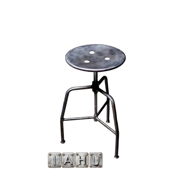 Taboret lekarski  metalowy IAHU loft 1960 rok