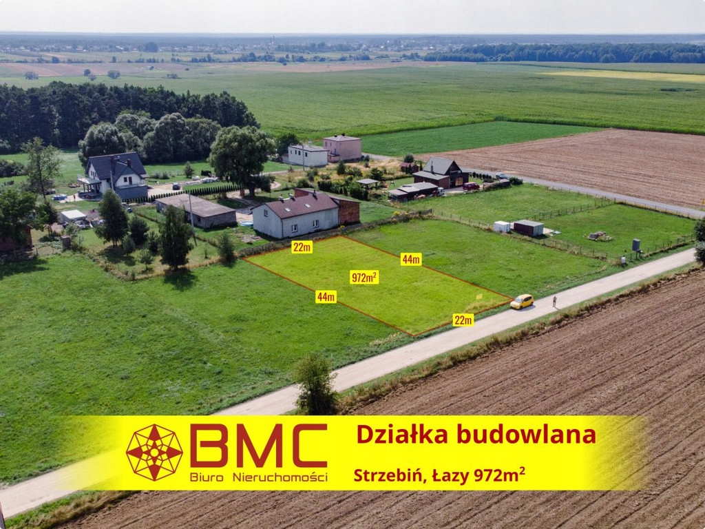 Działka, Strzebiń, Koszęcin (gm.), 972 m²