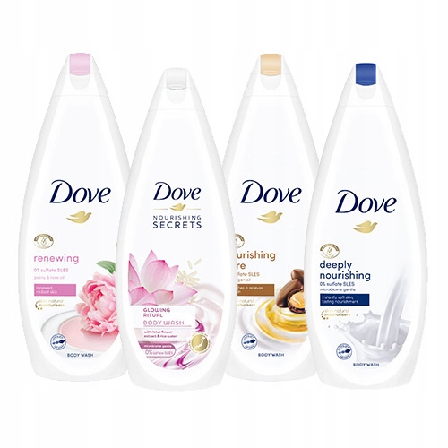 Купить Набор гелей для душа Dove Nourishing 4 x 750 мл: отзывы, фото, характеристики в интерне-магазине Aredi.ru