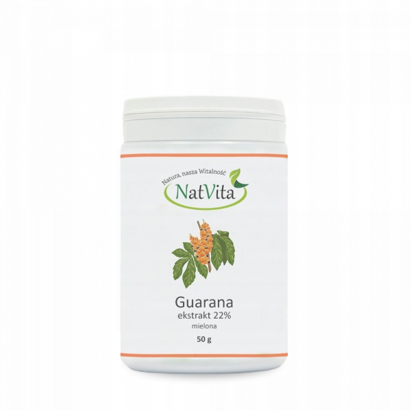 Guarana 20-22% mielona ekstrakt (50g)