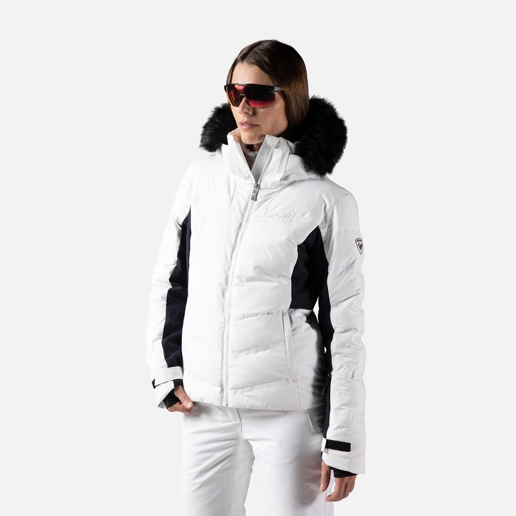 Kurtka narciarska Rossignol W Depart biała - XL