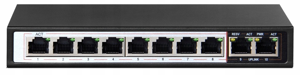 Switch POE 810 AI automatyczny restart 10 portów
