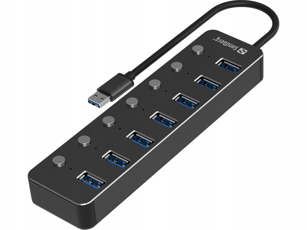 Sandberg 134-33 huby i koncentratory USB 3.2 Gen 1 (3.1 Gen 1) Type-A 5000