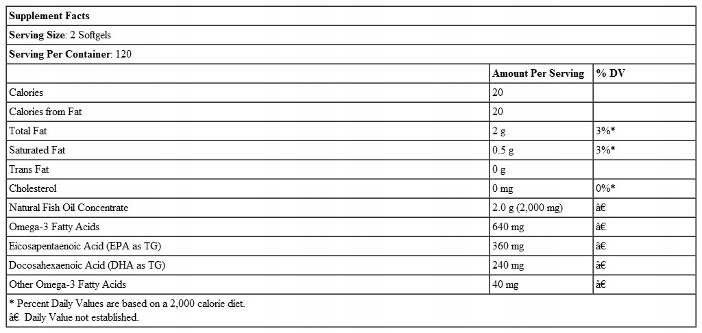 California Gold Nutrition Омега-3 240 мягких капсул