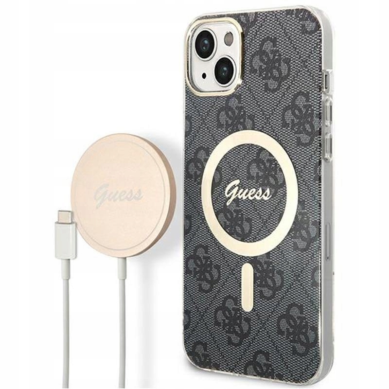 Guess Bundle Pack MagSafe 4G - Zestaw etui + ładowarka MagSafe iPhone 14 (c