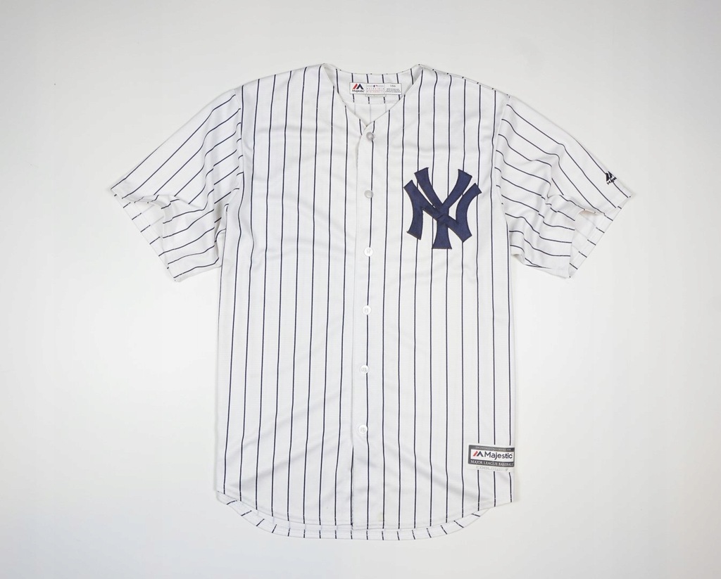 MAJESTIC NEW YORK T-SHIRT BASEBALL BIAŁA PASKI _L