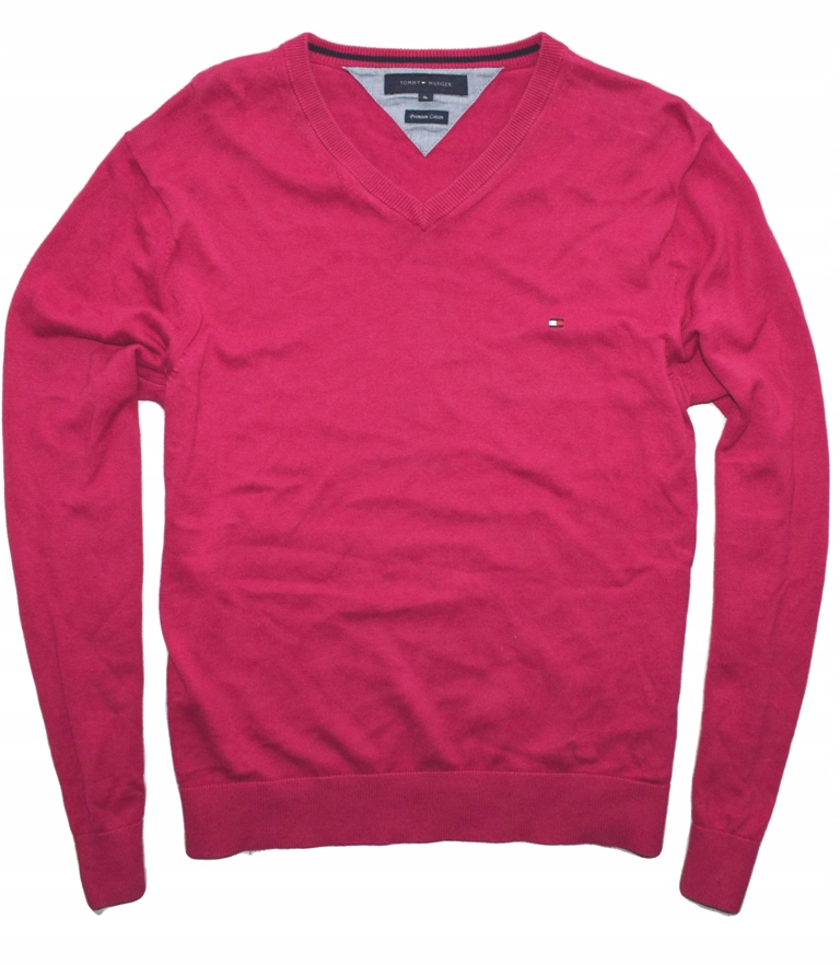 Tommy Hilfiger XL piękny kolor sweter bawełniany