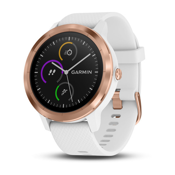 Garmin Vivoactive 3 różowe złoto z białym paskiem