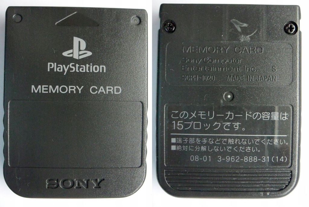 Karta Pamięci Sony Oryginał PS1 PSone PSX PS2
