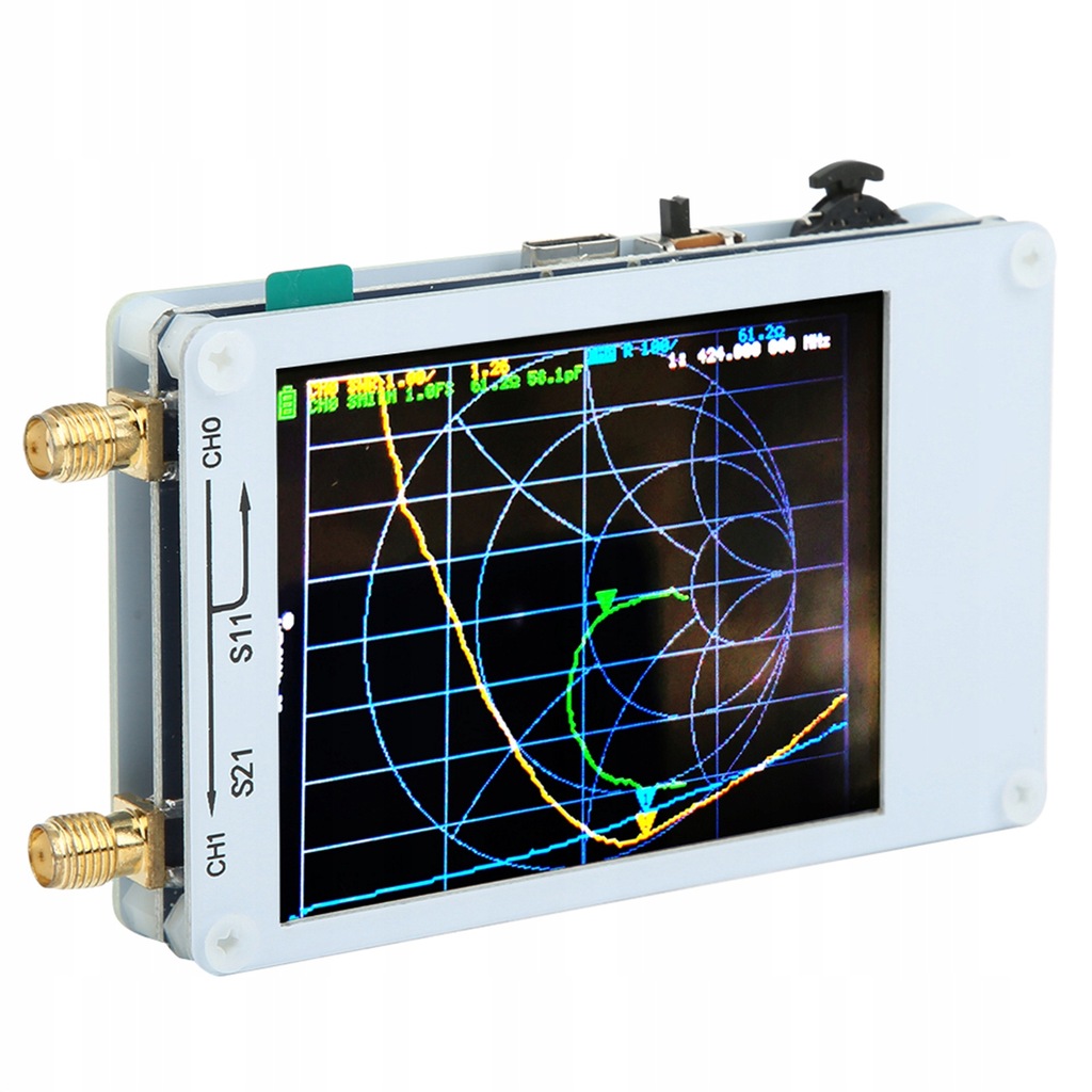 NANOVNA-W ANALIZATOR SIECI WEKTOROWY ANTENOWY 10KHz-1.5GHz wyświetlacz TFT