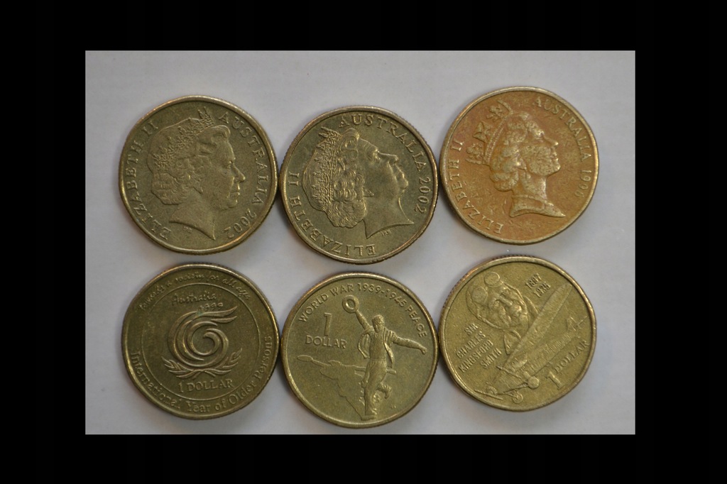 Australia - 1 Dolar - okolicznościowe - miks - zestaw 6 monet