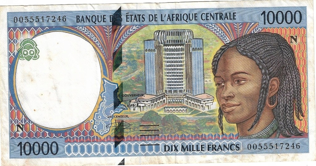 Gwinea Równikowa 10000 francs 1994-2000r