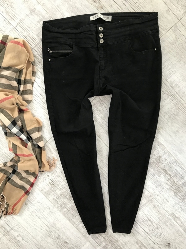 DENIM CO__SKINNY wysokie RURKI JEANS 48