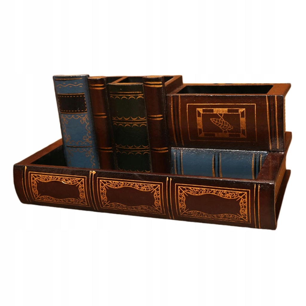 Drewniany organizer na biurko z szufladą 24,5