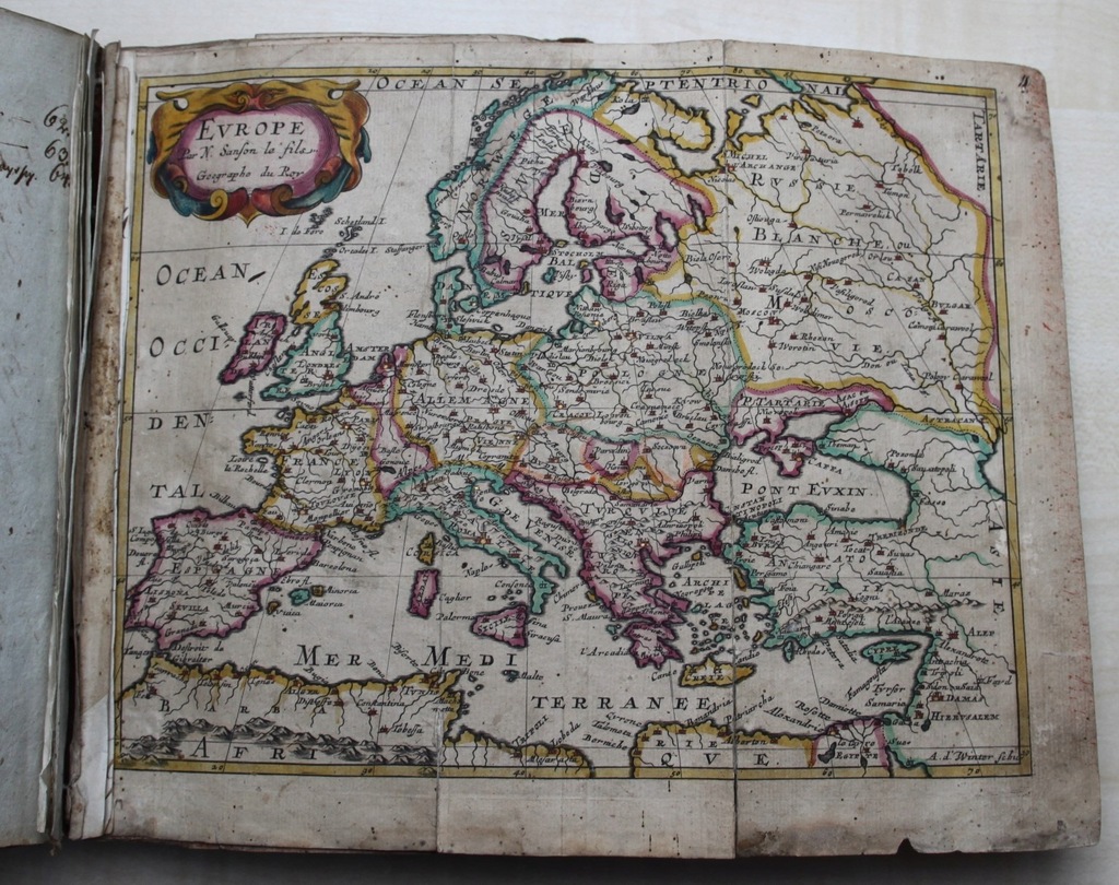 Atlas z XVIIw.58 map wg Nicolasa Sanson'a, na prezent Vip lub superlokata !