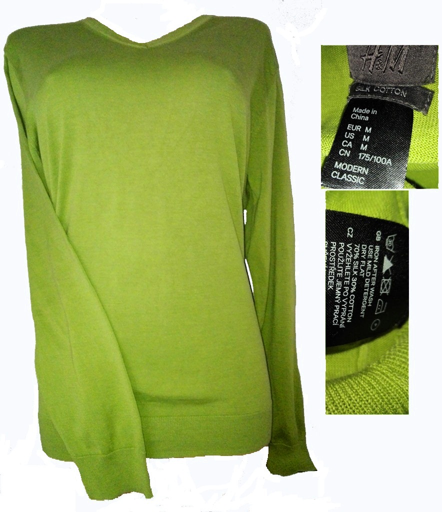 H&amp;M SWETER 70% JEDWAB 30% COTTON M