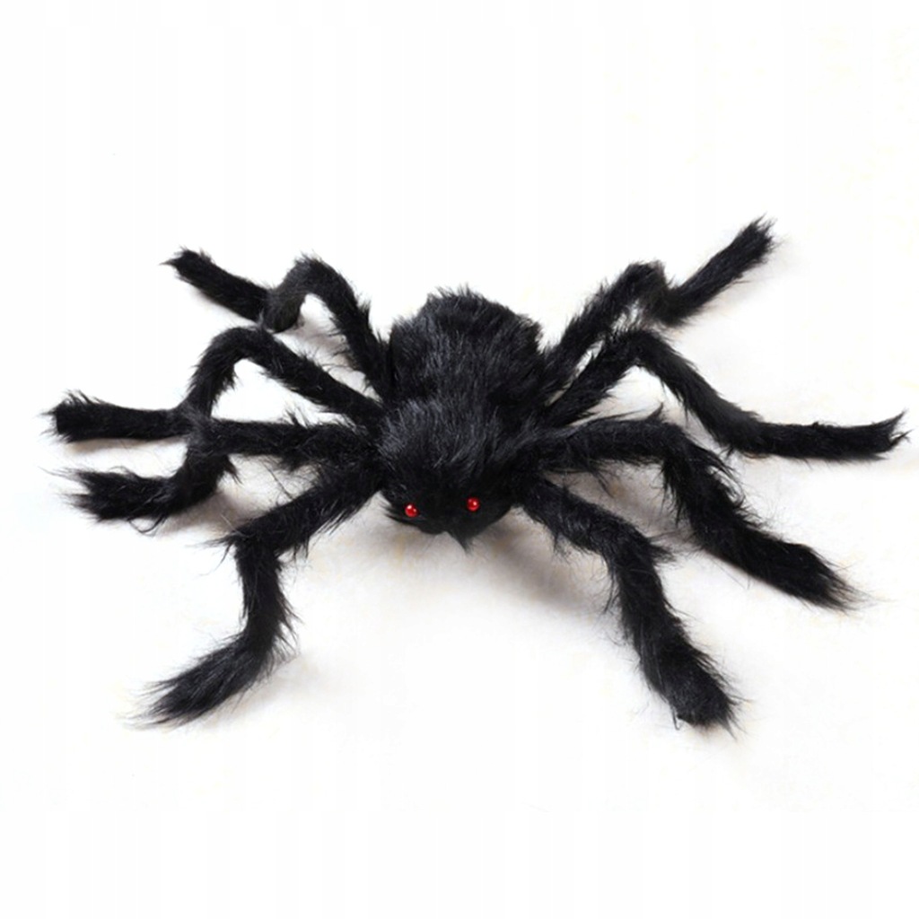 Duży pająk sztuczny włochaty dekoracja Halloween