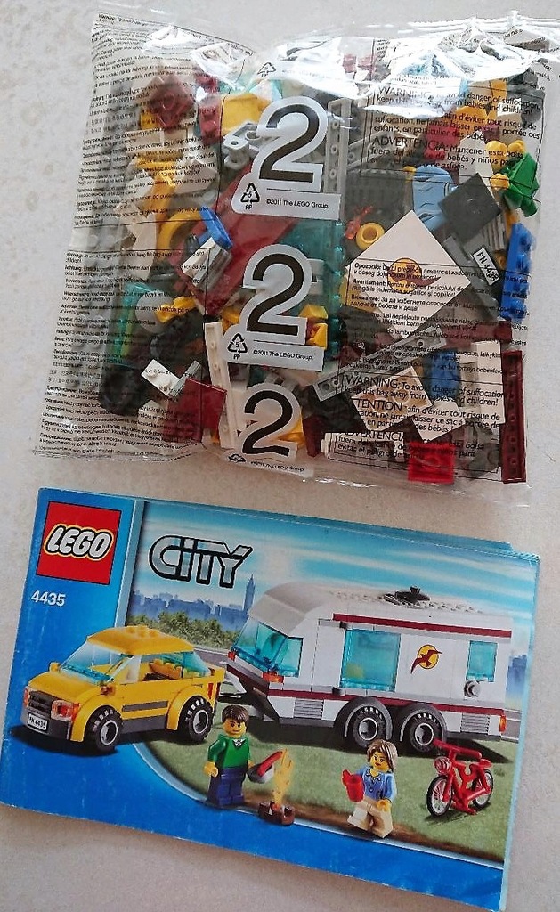 LEGO 4435 Samochód z przyczepą kempingową Komplet - 9107245886 ...