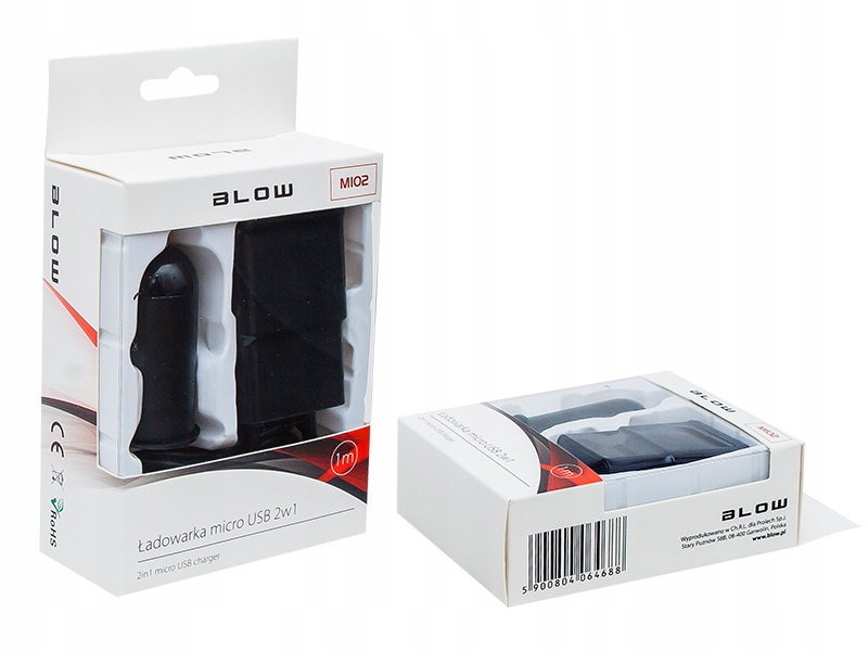 Ładowarka samochodowa+sieciowa+kabel microusb