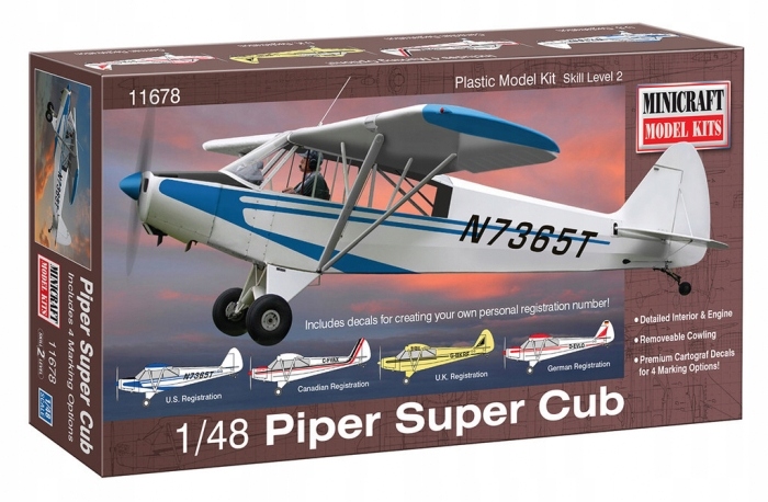 Model plastikowy - Samolot Piper Super Cub - Minic