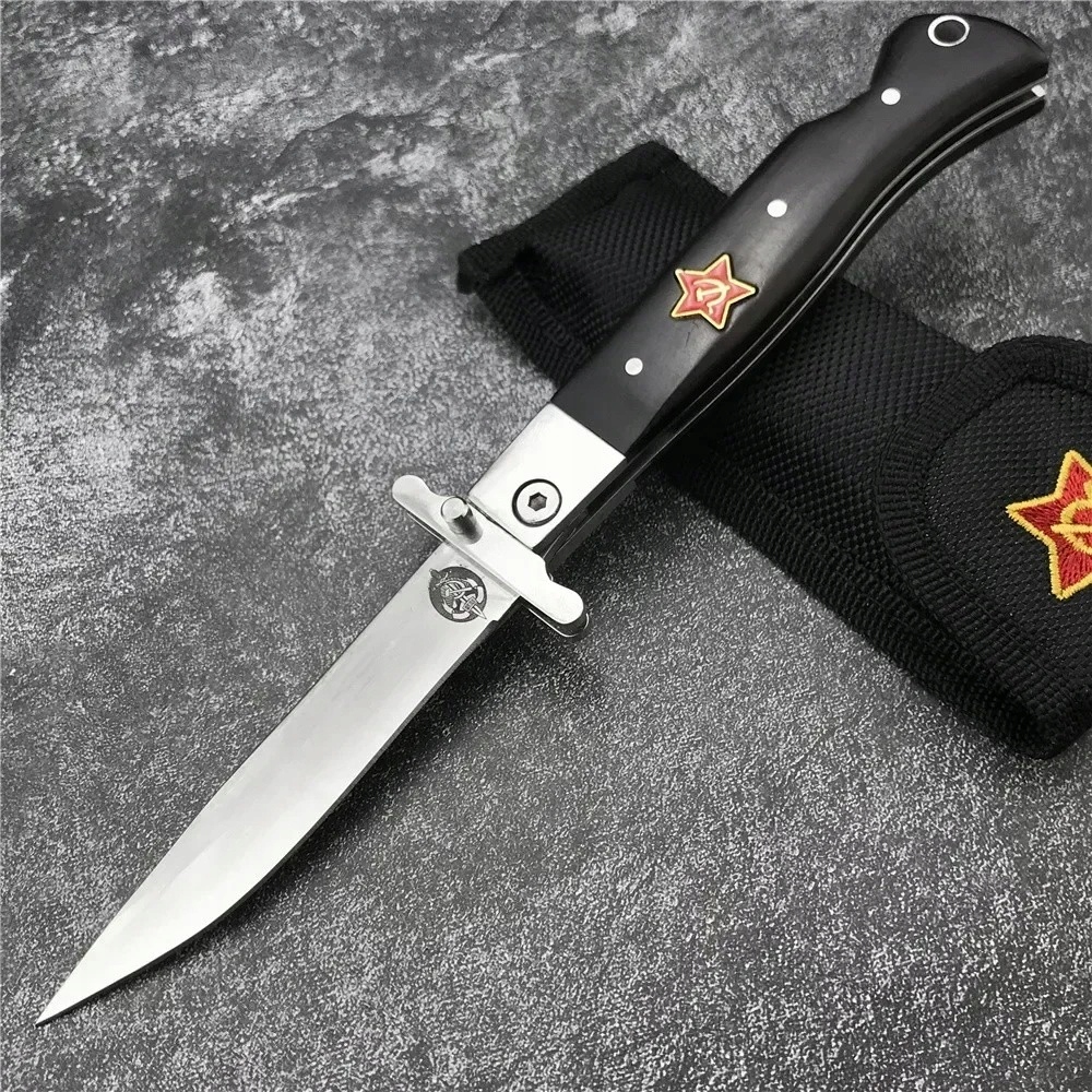 Couteau pliant Russie Finka NKVD NKWD étoile couteau d'extérieur acier 440C