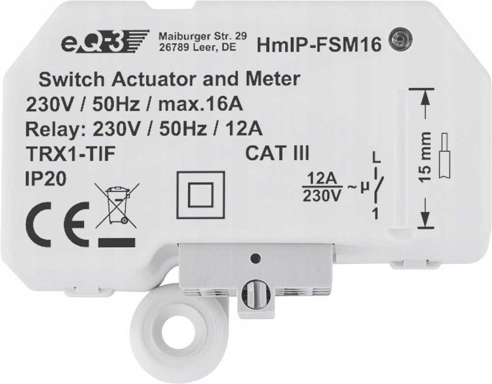 Przełącznik podtynkowy Homematic HmIP-FSM16