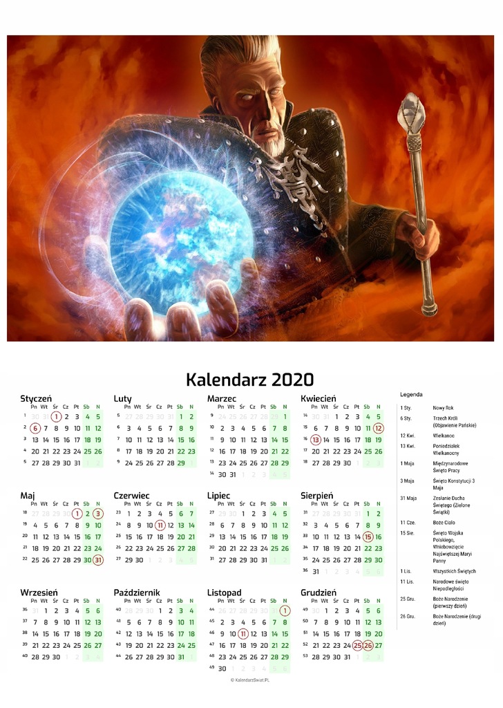 Kalendarz 2020 Gra Gothic 8491233091 Oficjalne Archiwum Allegro