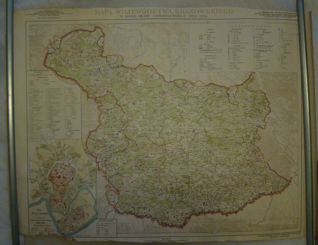 Mapa woj. krakowskiego w okresie sejmu ...1929