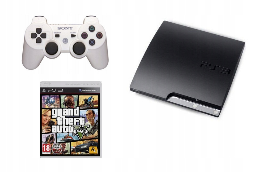 PlayStation3 PS3 Slim 320GB + Pad + GTA V PL