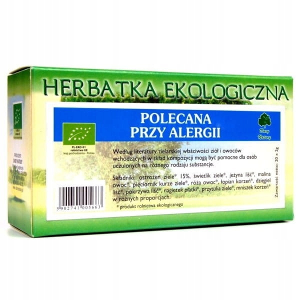 Herbatka Ekologiczna Polecana przy alergii 20x2g