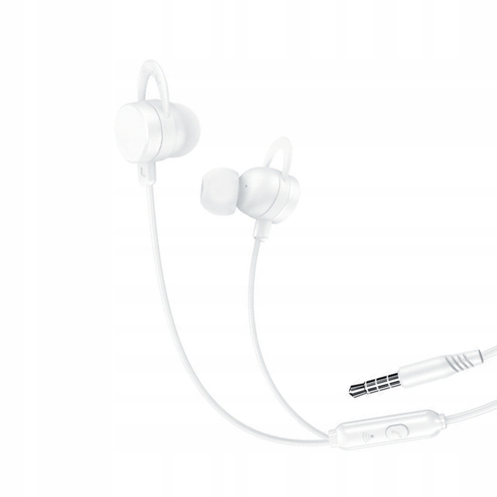 Słuchawki przewodowe XO EP62 jack 3,5 mm douszne białe