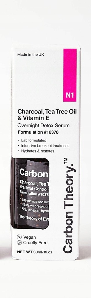 CARBON THEORY Charcoal,Tea Tree Oil & Vitamin E Detoksykujące Serum na