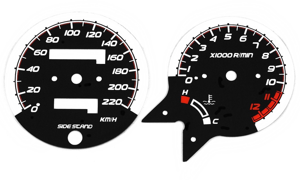 Honda CB 500 Tarcze Zegarów CZARNE 6945672108