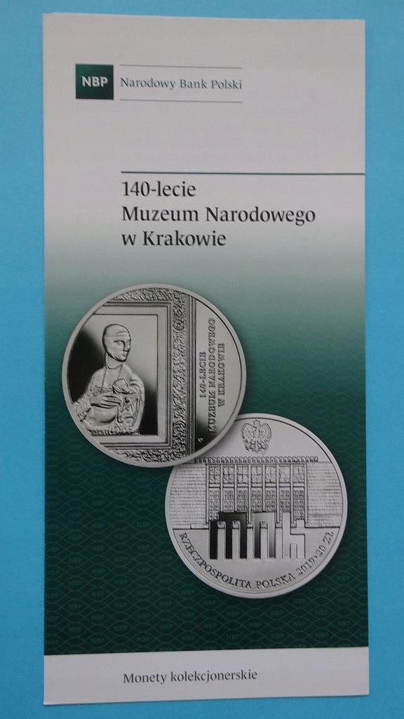 20 zł 2019,140 l. Muz.Narodowego w Krakowie.FOLDER