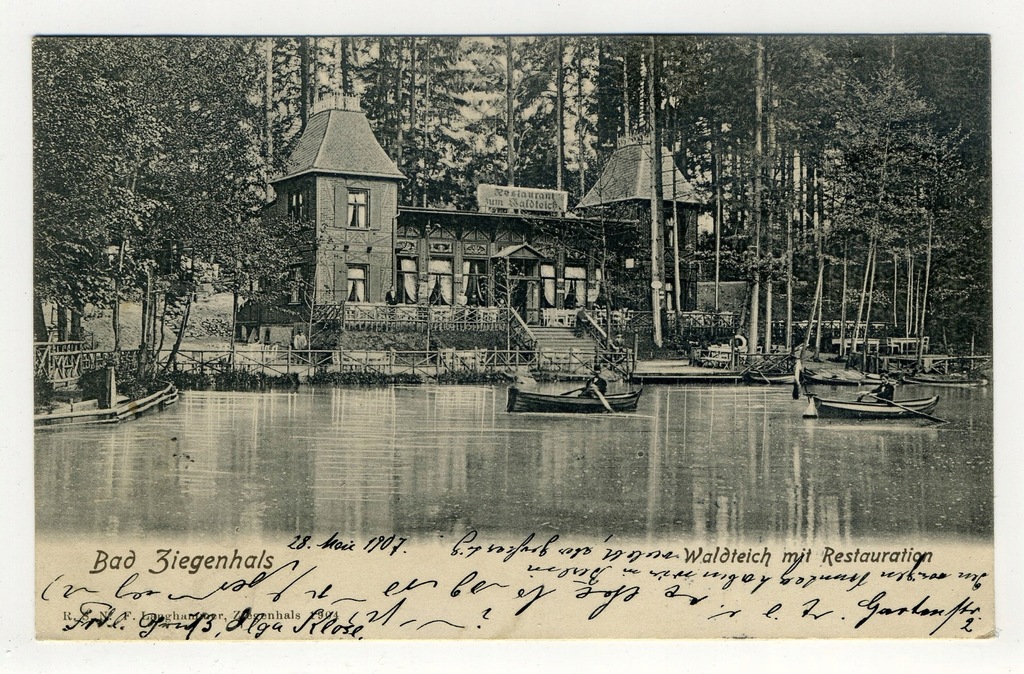 GŁUCHOŁAZY - ul. PARKOWA, RESTAURACJA WALDTEICH, 1904