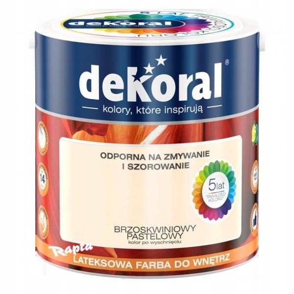 Dekoral Akrylit W 5L BRZOSKWINIOWY PASTELOWY farba