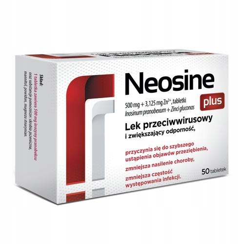 NEOSINE Plus 500mg + 3,125mg Zn2, 50 tabletek