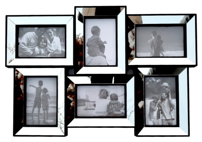 Multi ramka lustrzana na zdjęcia Kolaż 6 zdjęć