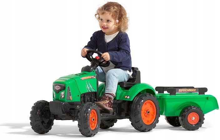 Traktor FALK na pedały z przyczepką +2