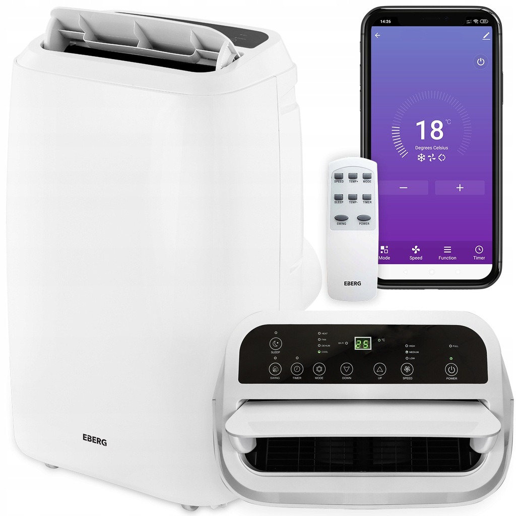 Klimatyzator przenośny EBERG VIGO 4w1 5,28kW WiFi